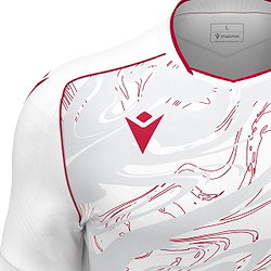 Vorschau: Macron Arcane Eco Trikot Kurzarm Kinder - Weiß / Rot