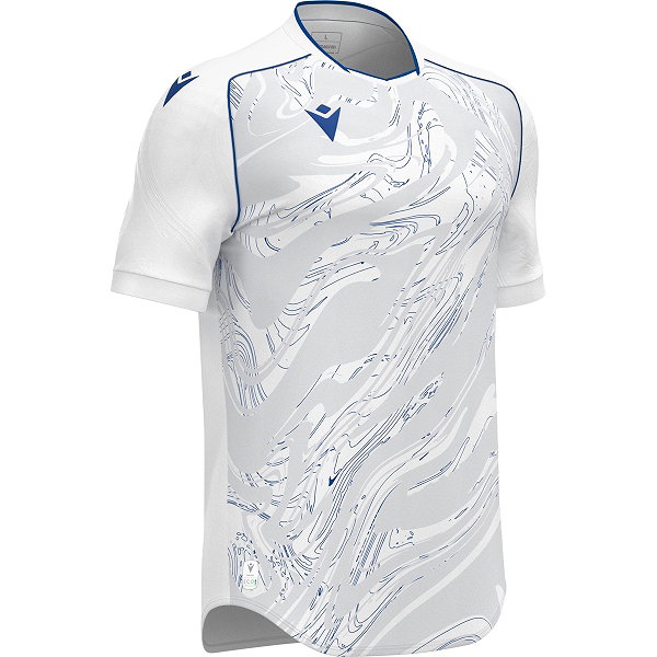 Macron Arcane Eco Maillot Manches Courtes Enfants - Blanc / Royal