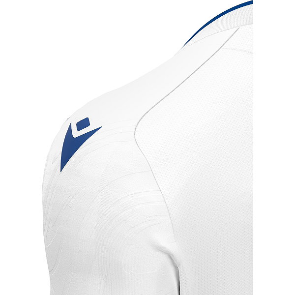 Macron Arcane Eco Maillot Manches Courtes Enfants - Blanc / Royal