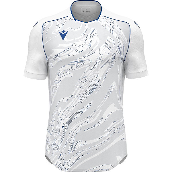 Macron Arcane Eco Maillot Manches Courtes Enfants - Blanc / Royal
