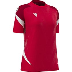 Macron Rising Naga Maillot Manches Courtes Femmes - Rouge / Blanc
