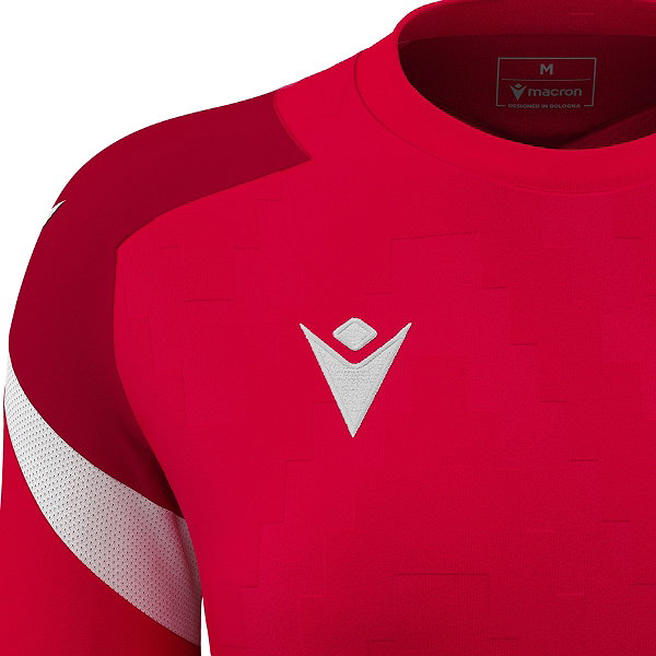 Macron Rising Naga Maillot Manches Courtes Femmes - Rouge / Blanc