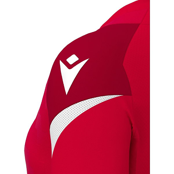 Macron Rising Naga Maillot Manches Courtes Femmes - Rouge / Blanc