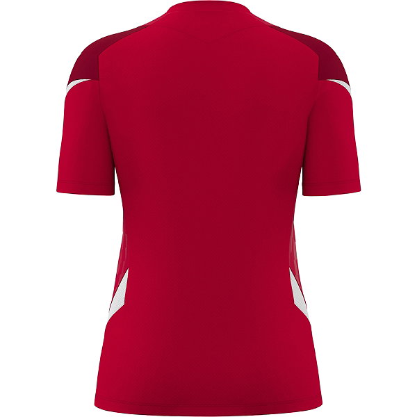 Macron Rising Naga Maillot Manches Courtes Femmes - Rouge / Blanc