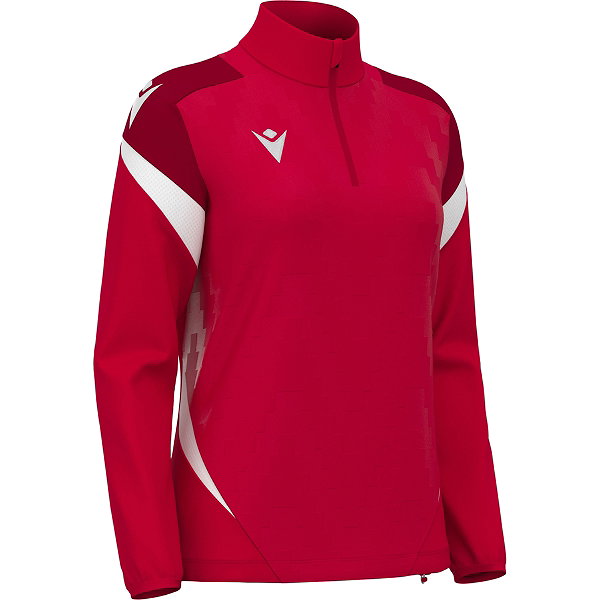 Macron Rising Leona Ziptop Femmes - Rouge / Blanc