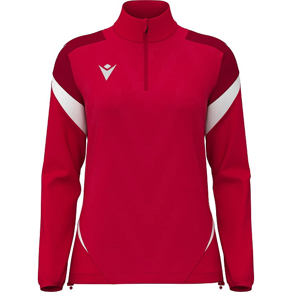 Macron Rising Leona Ziptop Femmes - Rouge / Blanc