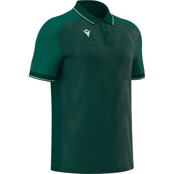 Macron Rising Echoes Poloshirt Herren - Bottle Green / Mint