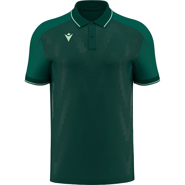 Macron Rising Echoes Poloshirt Herren - Bottle Green / Mint