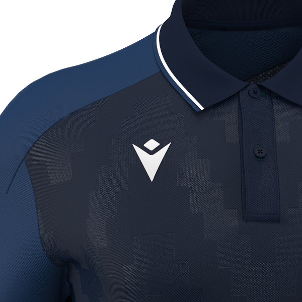 Macron Rising Echoes Poloshirt Kinder - Marine / Weiß