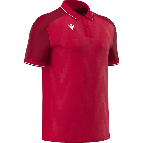 Macron Rising Echoes Poloshirt Kinder - Rot / Weiß