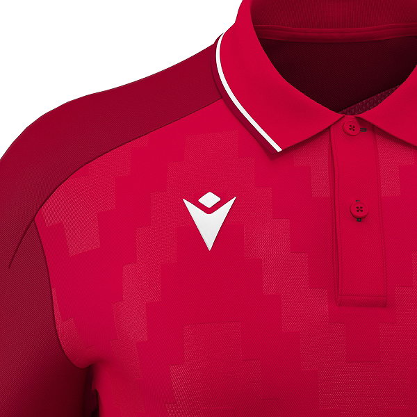 Macron Rising Echoes Poloshirt Kinder - Rot / Weiß