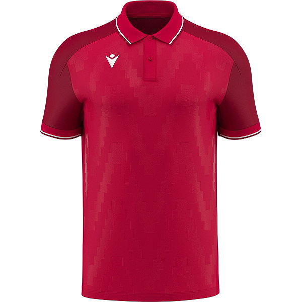 Macron Rising Echoes Poloshirt Kinder - Rot / Weiß