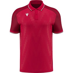 Vorschau: Macron Rising Echoes Poloshirt Kinder - Rot / Weiß