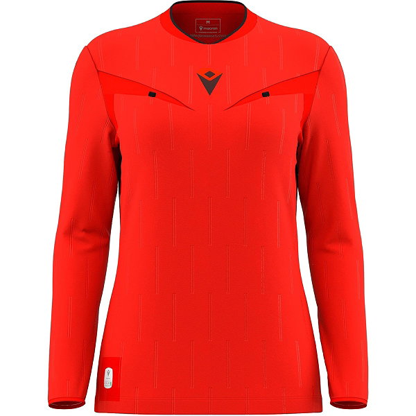 Macron Tess Eco Maillot Arbitre Ml Femmes - Rouge Fluo