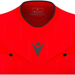 Présentation: Macron Tess Eco Maillot Arbitre Ml Femmes - Rouge Fluo