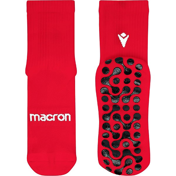 Macron Gripfit Chaussettes Grip - Rouge / Blanc