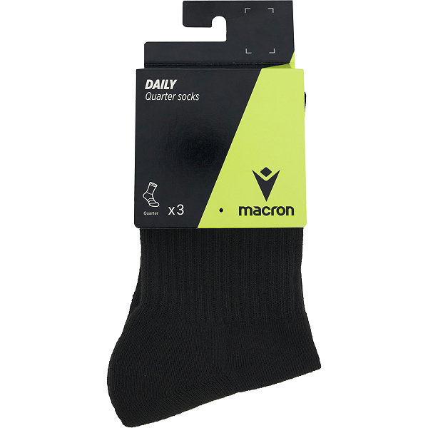 Macron Daily Lot De 3 Paires De Chaussettes De Sport - Noir
