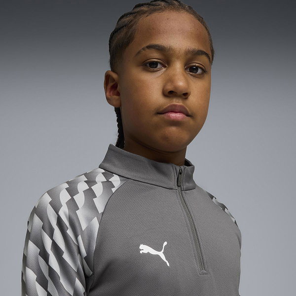 Puma Teamliga Ziptop Enfants - Gris