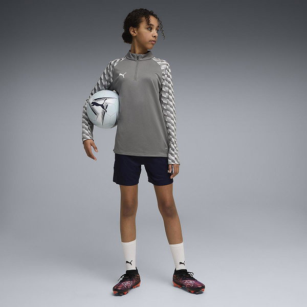 Puma Teamliga Ziptop Enfants - Gris
