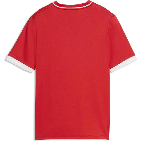 Puma Teamliga Striped Maillot Manches Courtes Enfants - Rouge / Blanc