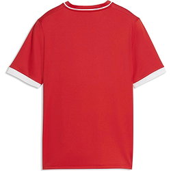 Présentation: Puma Teamliga Striped Maillot Manches Courtes Enfants - Rouge / Blanc