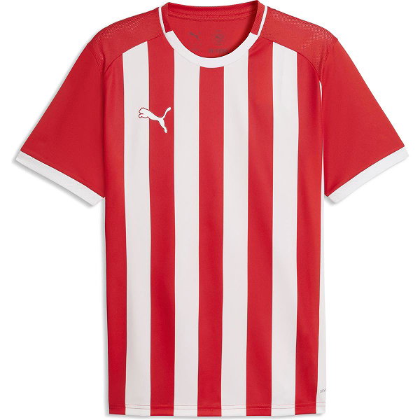 Puma Teamliga Striped Trikot Kurzarm Herren - Rot / Weiß