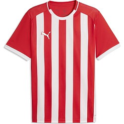 Puma Teamliga Striped Maillot Manches Courtes Hommes - Rouge / Blanc