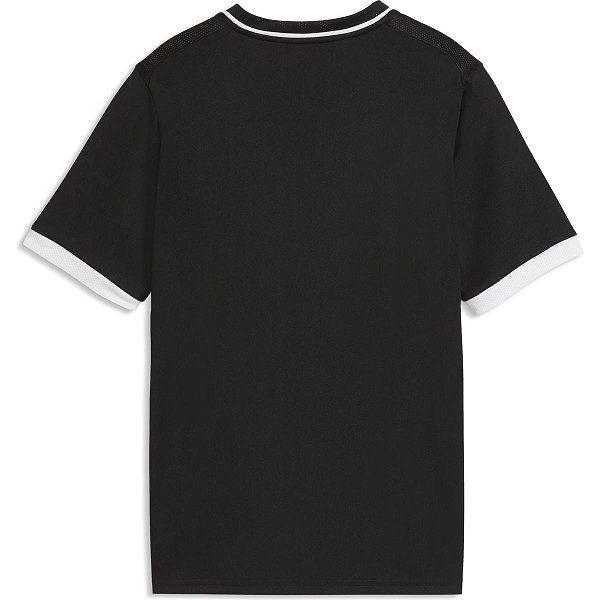 Puma Teamliga Striped Shirt Korte Mouw Kinderen - Zwart / Wit