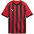 Puma Teamliga Striped Maillot Manches Courtes Enfants - Rouge / Noir