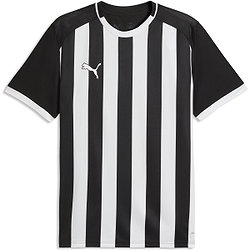 Puma Teamliga Striped Maillot Manches Courtes Hommes - Noir / Blanc