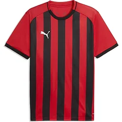 Puma Teamliga Striped Maillot Manches Courtes Hommes - Rouge / Noir