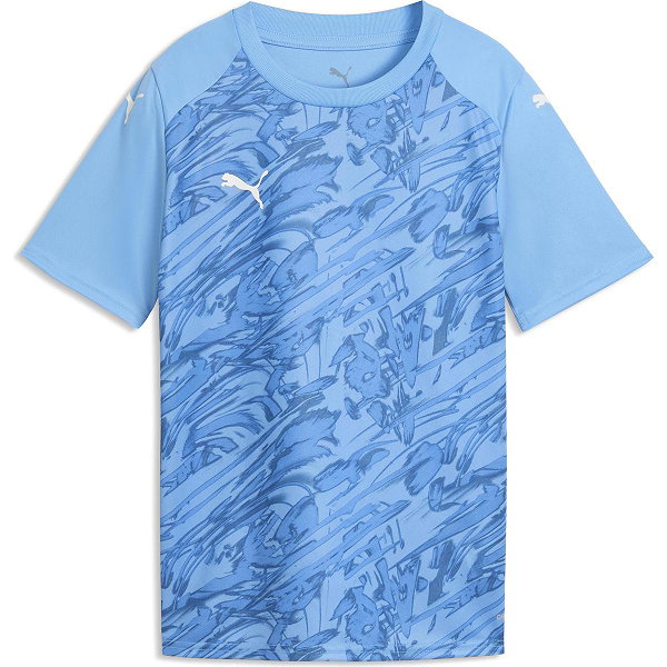 Puma Teamfinal Graphic Maillot Manches Courtes Enfants - Bleu Ciel