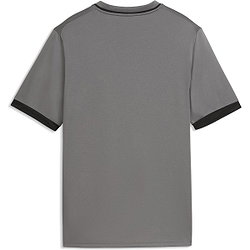 Présentation: Puma Teamliga Striped Maillot Manches Courtes Enfants - Gris / Noir