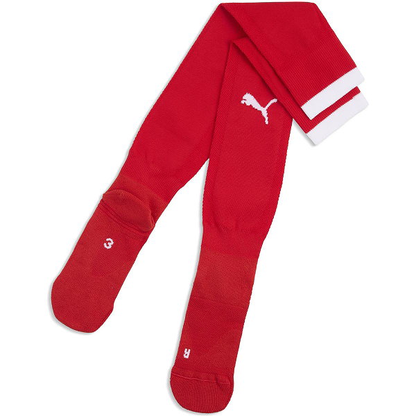 Puma Teamfinal Stutzenstrumpf - Rot / Weiß