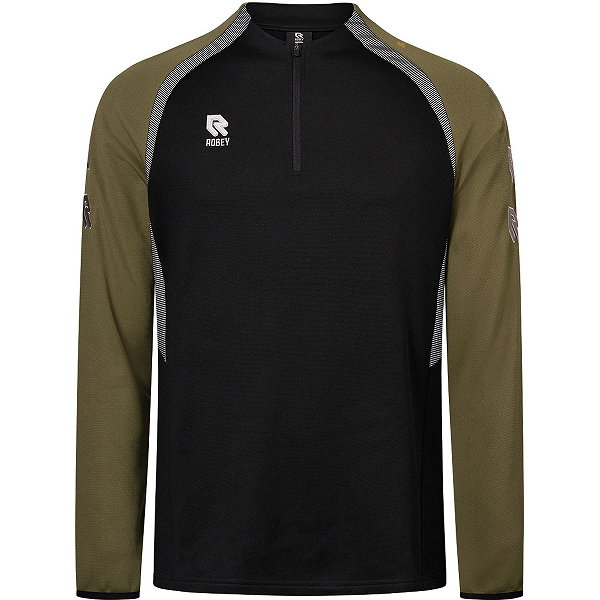 Robey Performance 2.0 Ziptop Hommes - Noir / Olive