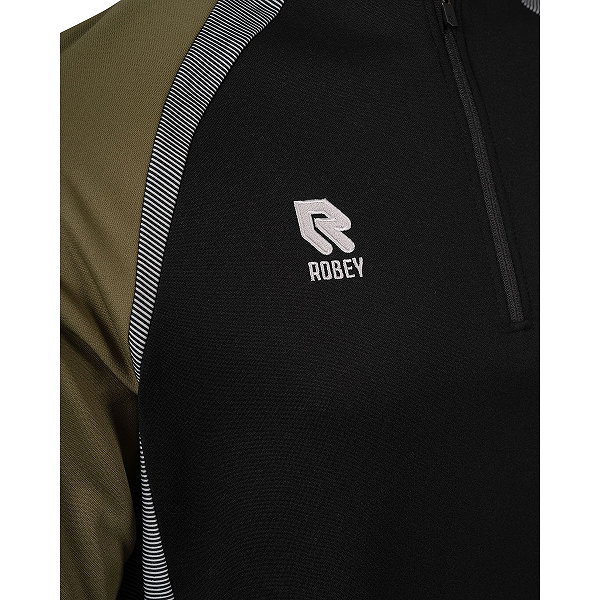 Robey Performance 2.0 Ziptop Hommes - Noir / Olive
