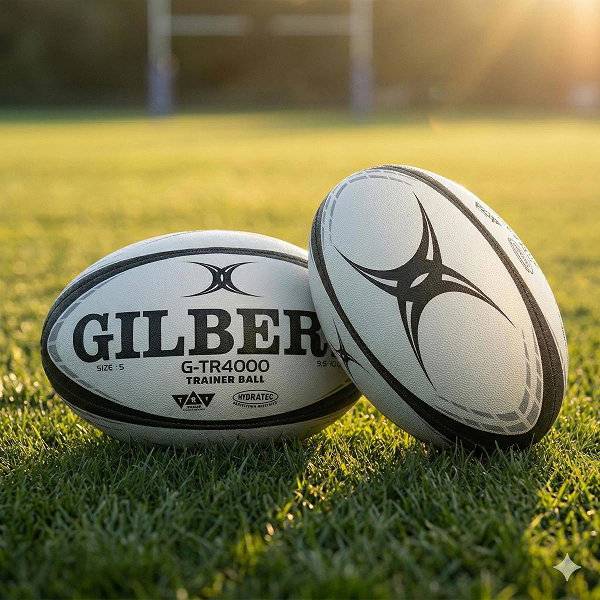 Gilbert G-Tr4000 (Size 5) Ballon De Rugby - Blanc / Noir