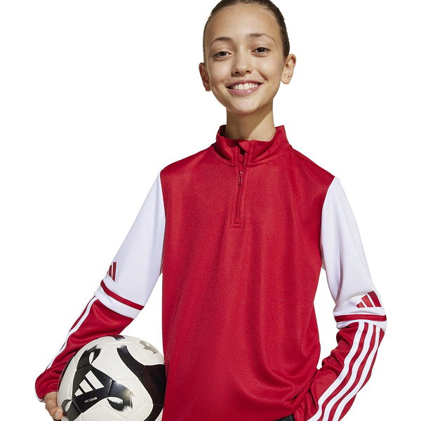 Adidas Squadra 25 Ziptop Kinder - Rot / Weiß