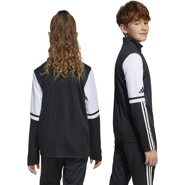 Adidas Squadra 25 Ziptop Enfants - Noir / Blanc