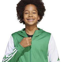 Présentation: Adidas Squadra 25 Sweat À Capuche Enfants - Vert / Blanc