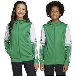 Présentation: Adidas Squadra 25 Sweat À Capuche Enfants - Vert / Blanc