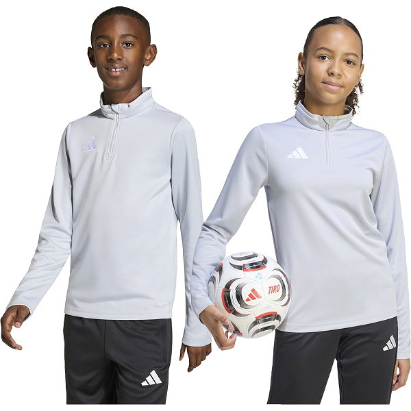 Adidas Entrada 26 Ziptop Enfants - Gris / Blanc