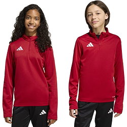 Présentation: Adidas Entrada 26 Ziptop Enfants - Rouge / Blanc