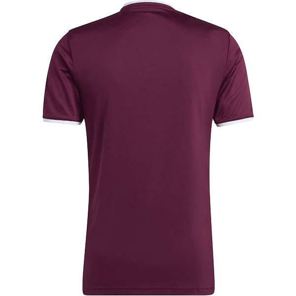 Adidas Entrada 26 Shirt Korte Mouw Heren - Bordeaux / Wit