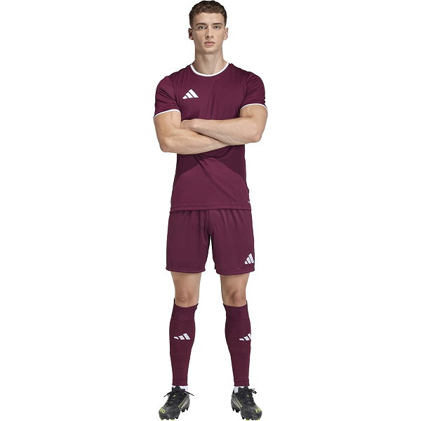 Adidas Entrada 26 Shirt Korte Mouw Heren - Bordeaux / Wit
