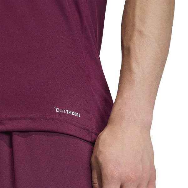 Adidas Entrada 26 Shirt Korte Mouw Heren - Bordeaux / Wit