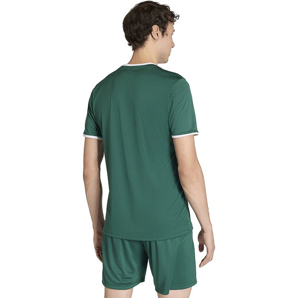 Adidas Entrada 26 Maillot Manches Courtes Hommes - Vert Foncé / Blanc