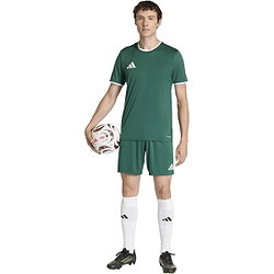 Présentation: Adidas Entrada 26 Maillot Manches Courtes Hommes - Vert Foncé / Blanc
