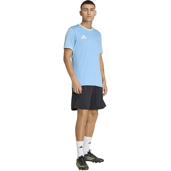 Adidas Entrada 26 Maillot Manches Courtes Hommes - Bleu Ciel / Blanc