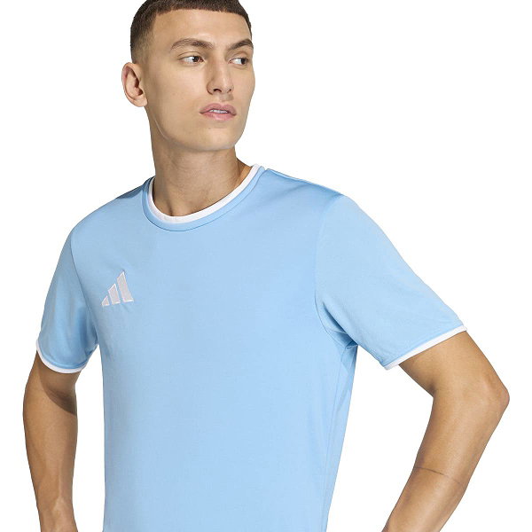 Adidas Entrada 26 Maillot Manches Courtes Hommes - Bleu Ciel / Blanc
